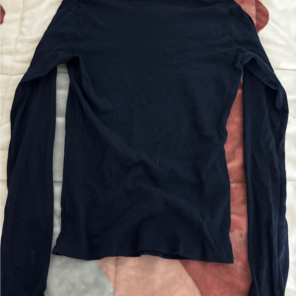 Brandy Melville Navy Long Sleeve Tee - Picture 3 of 3
